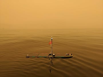 Wave glider during wildfires 2020